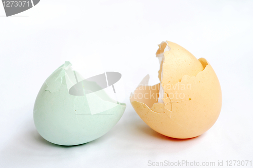 Image of Broken empty eggshells