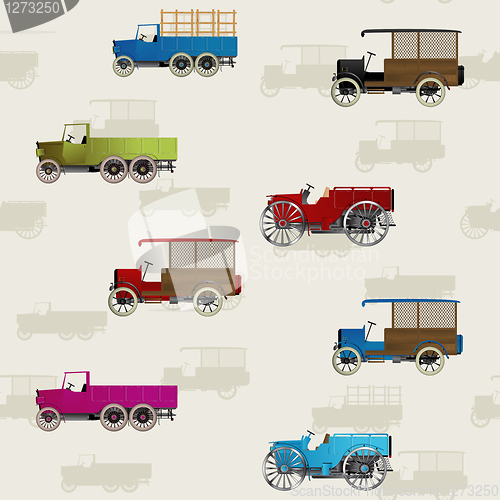Image of Vintage cars pattern
