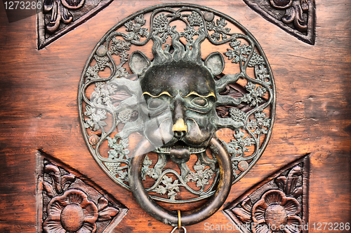 Image of Old metal door handle 