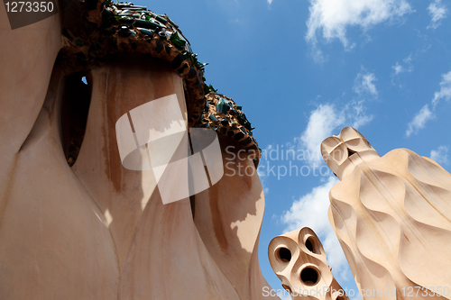 Image of Gaudi designed apartment building La Pedrera