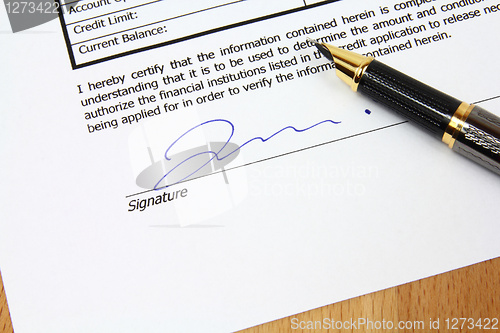 Image of Signed contract
