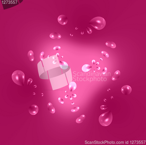 Image of pink background and air bubbles