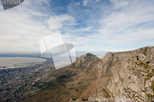 Image of Cape town as seen from the top of Table Mountain.