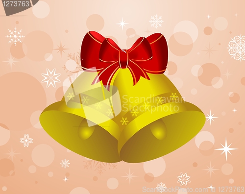 Image of Christmas background with set bells