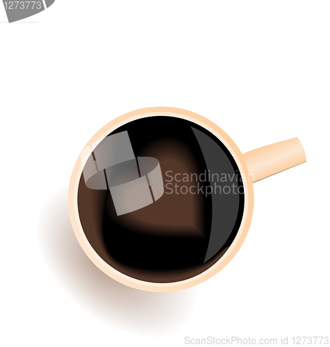 Image of Illustration of coffee cup with love heart