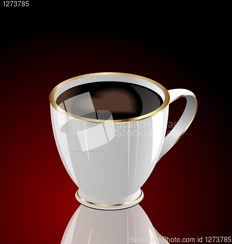 Image of Illustration of coffee cup with love heart