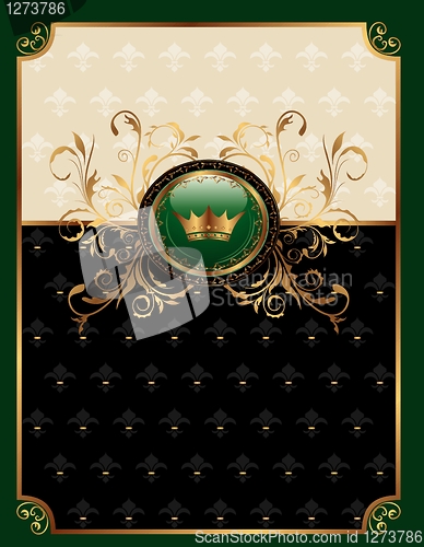 Image of gold invitation frame or packing for elegant design