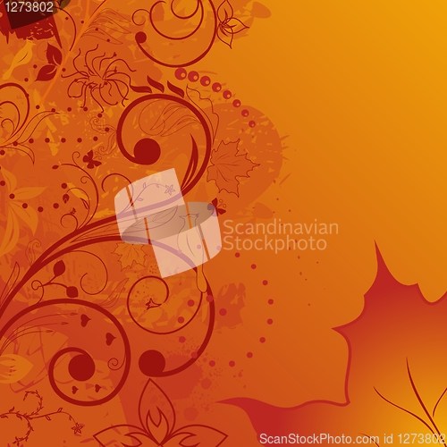 Image of grunge autumn background, element for design