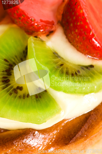 Image of French cake with fresh fruits
