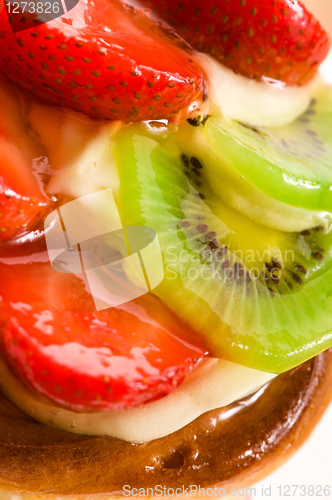 Image of French cake with fresh fruits