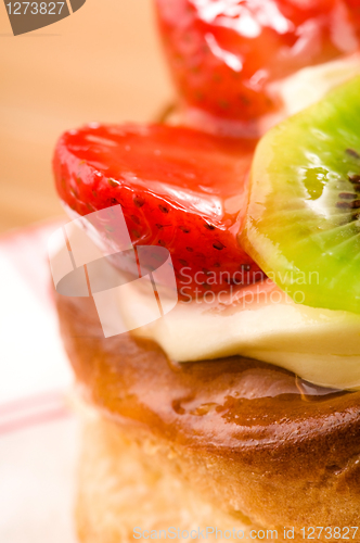 Image of French cake with fresh fruits