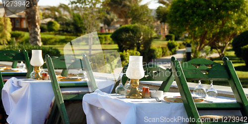 Image of Dinner table in restaurant