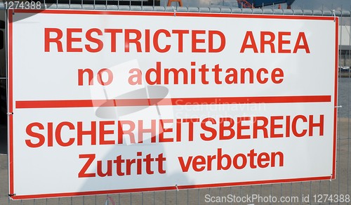 Image of restricted area