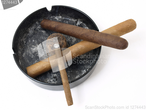 Image of Cigars in Ashtray