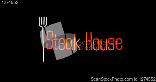 Image of Steak house neon sign