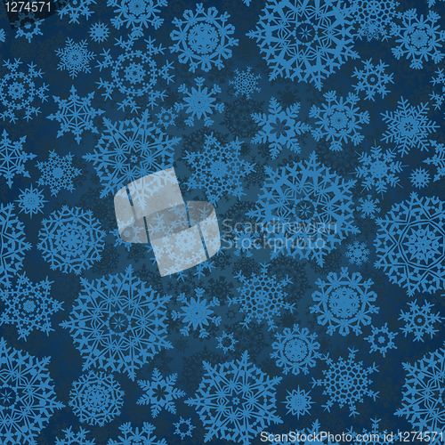 Image of Christmas seamless pattern with snowflakes, EPS 8