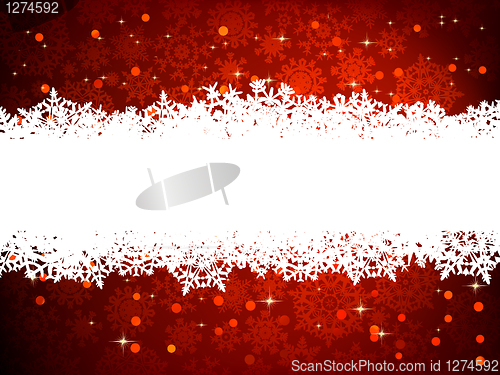 Image of Christmas background with snowflakes. EPS 8