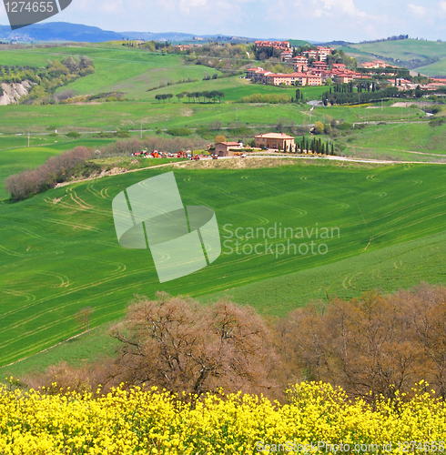 Image of Italy. Val D'Orcia valley. Tuscany landscape