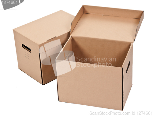 Image of two cardboard boxes