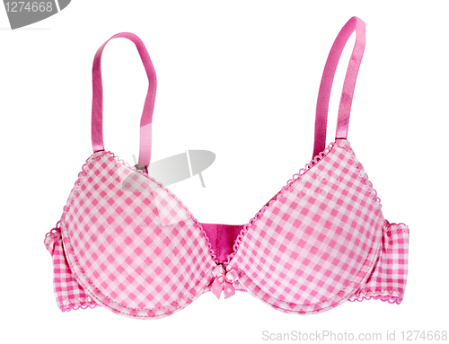 Image of red checkered bra