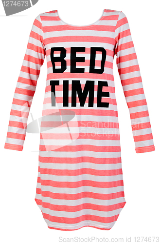 Image of length striped nightshirt