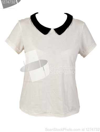 Image of Women's shirt with black collar