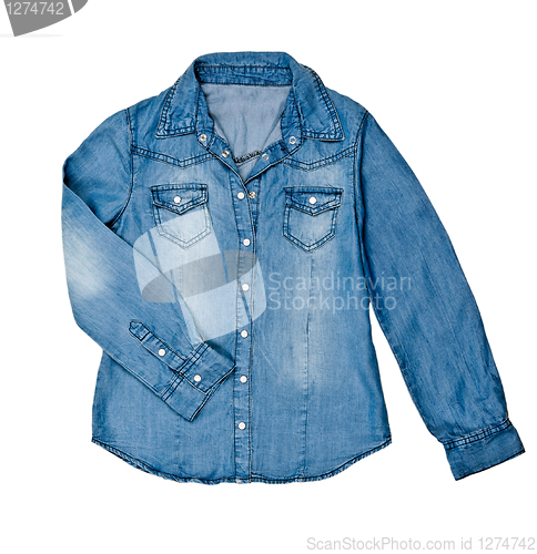 Image of blue jean shirt