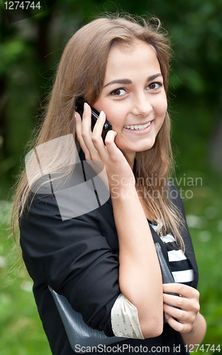Image of girl on the phone