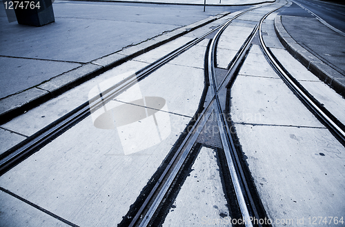 Image of Rails for a tram Vienna