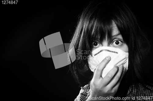 Image of girl wearing protective mask