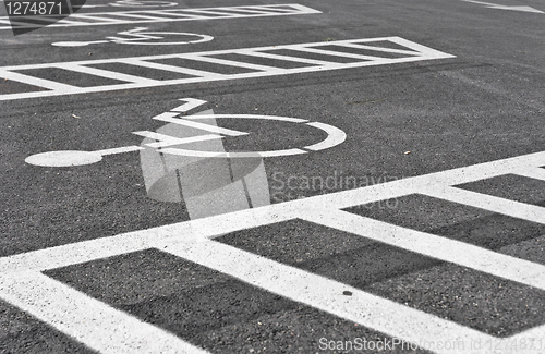 Image of Wheel chair symbol in parking lot
