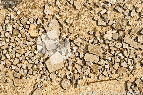 Image of Sharp image of smashed stone