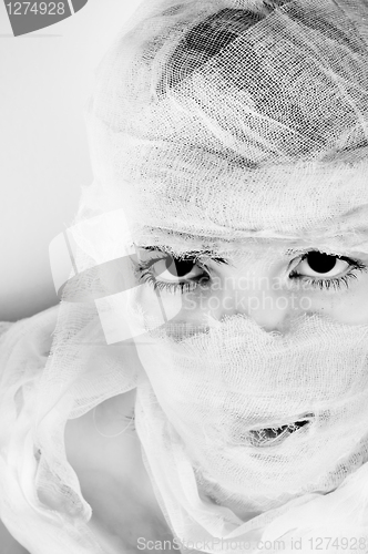 Image of White ghost wrapped in bandage