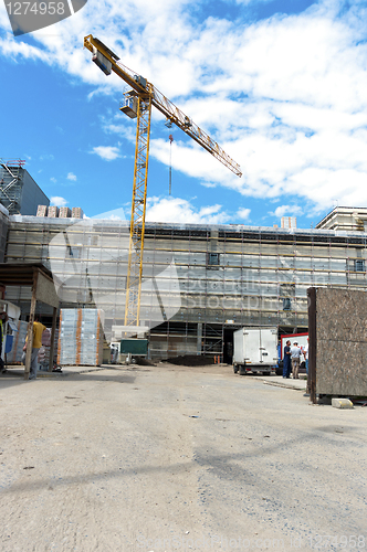 Image of Angle shot of a construction site