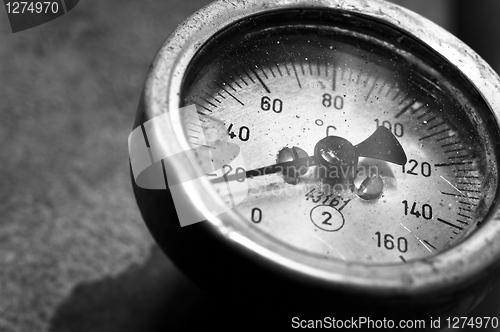 Image of Close up of an old measurement meter