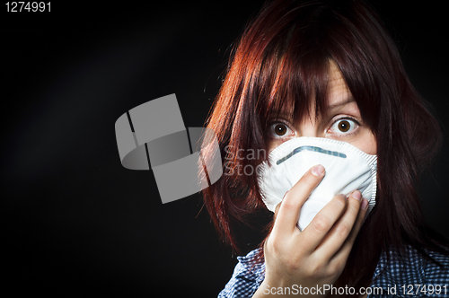 Image of girl wearing protective mask