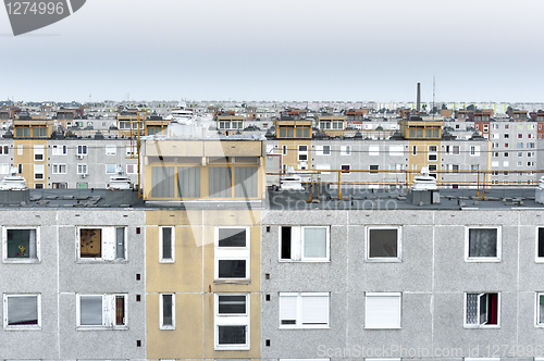 Image of Many panel apartments in cool tones