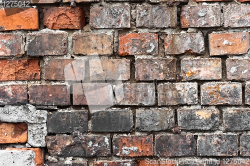 Image of Abandoned brick wall texture