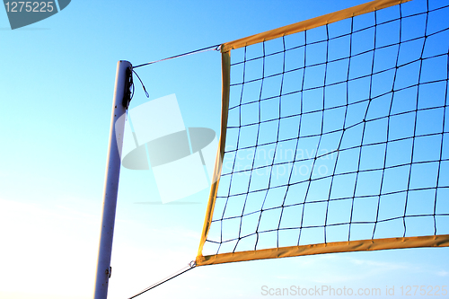 Image of Foto of volleyball net at summer day