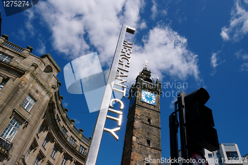 Image of Glasgow's Merchant City entrance sign