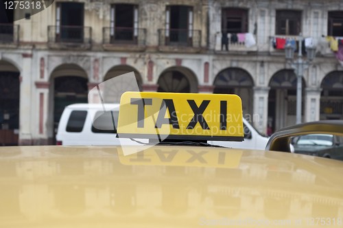 Image of Taxi sign.