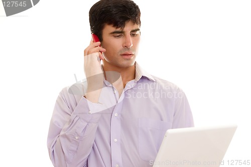 Image of Businessman phone call