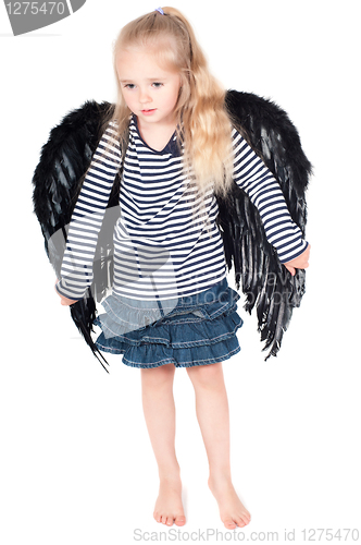 Image of Little cute girl in studio