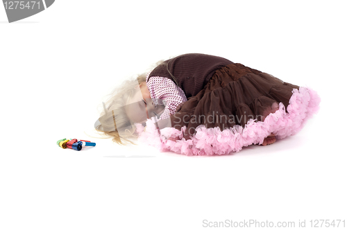 Image of Little girl in studio