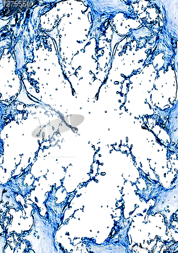 Image of Blue water and water splash