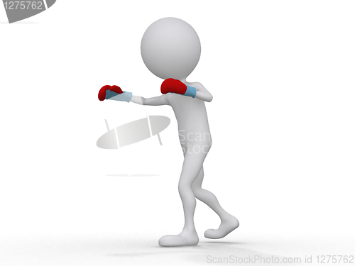 Image of 3d boxer making a jab