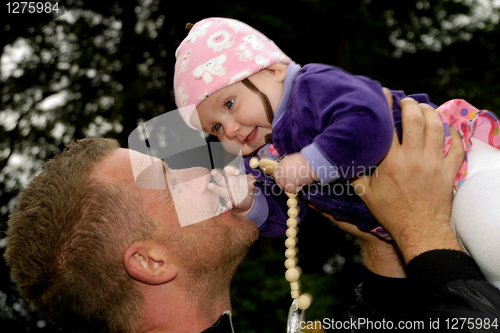 Image of Happy baby and father