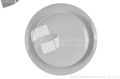 Image of Round white plates