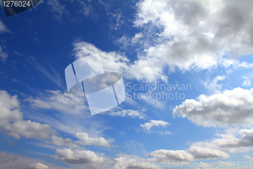 Image of blue sky with clouds