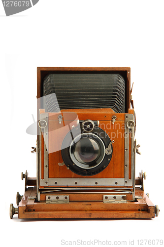 Image of old wooden camera